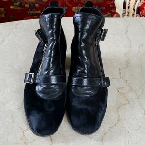 Modern Vice Hand-crafted Leather & Calf hair Booties